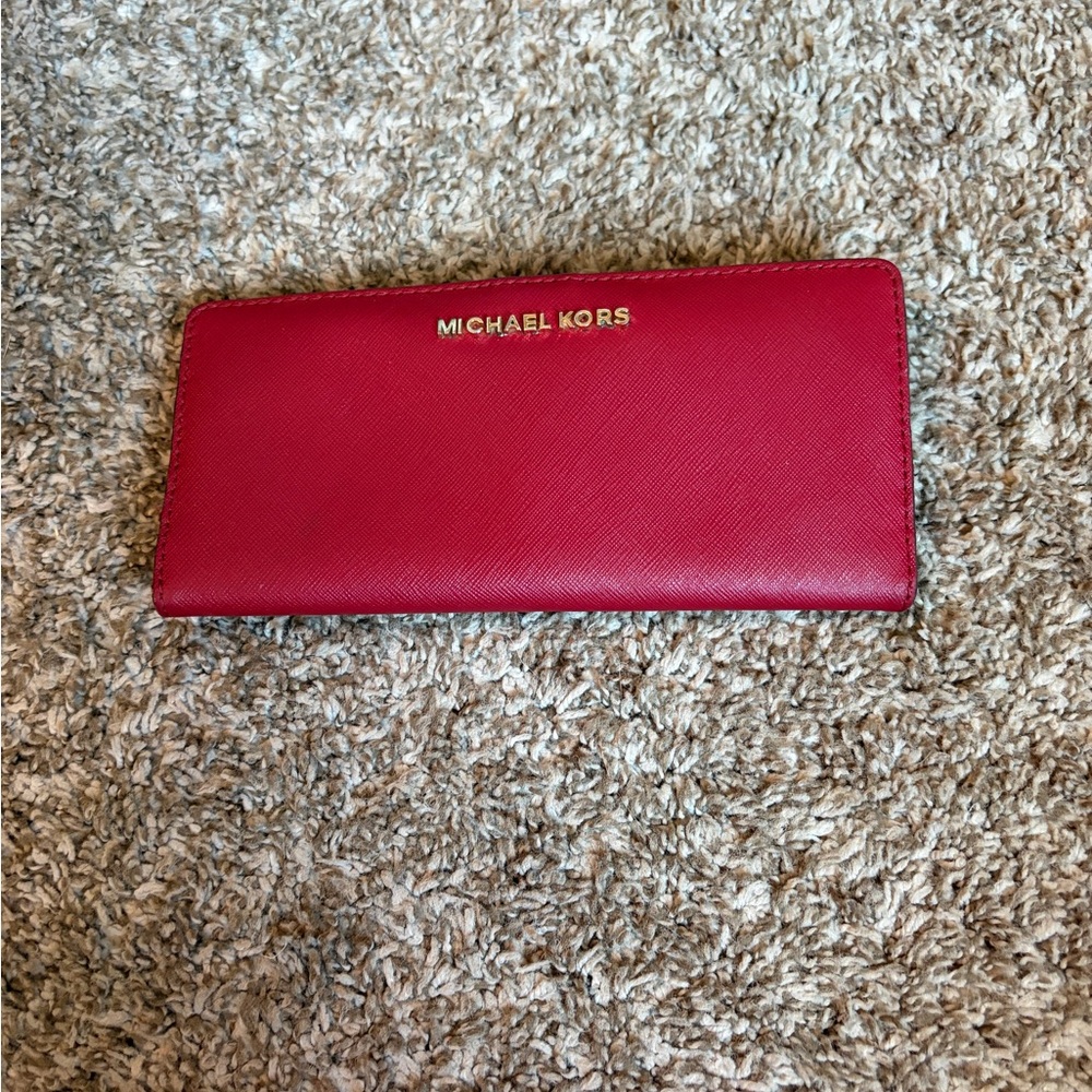Red Michael Kors Wallet